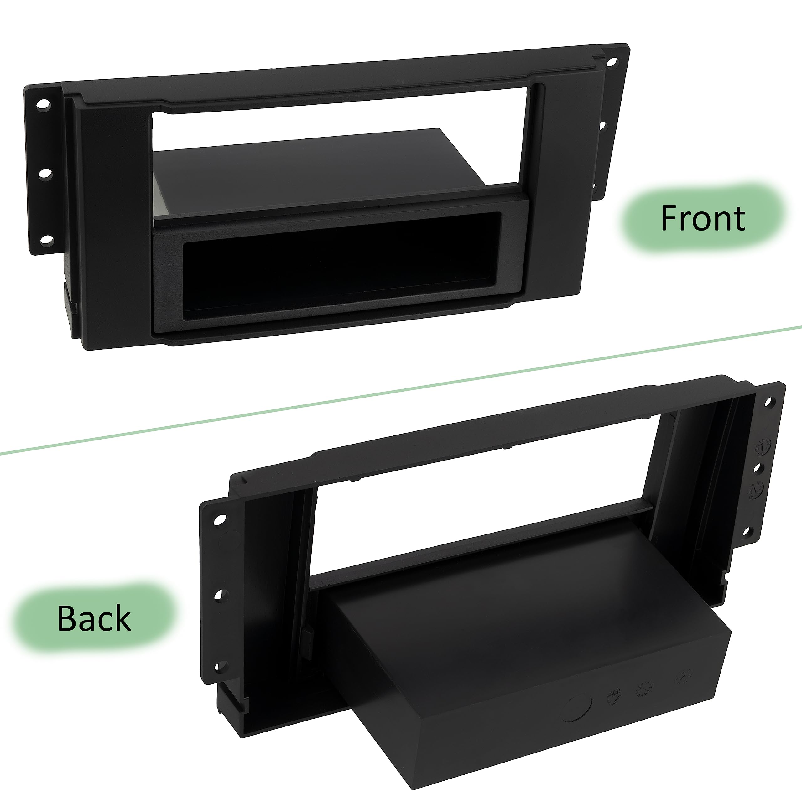 AERZETIX - C40972 - Mascherina telaio adattatore 2 DIN per autoradio - in plastica - compatibile con Land Rover Discovery 2005+, Land Rover Freelander 2007+, Land Rover Sport 2005+