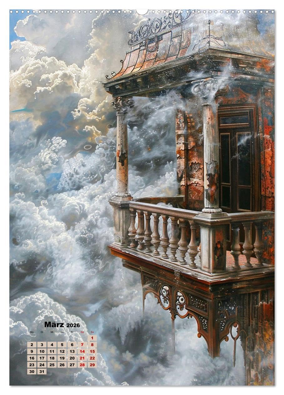 Surrealismus (hochwertiger Premium Wandkalender 2026 DIN A2 hoch), Kunstdruck in Hochglanz: Fantasievolle Bilder aus einer Traumwelt - KI generiert (CALVENDO Kunst)