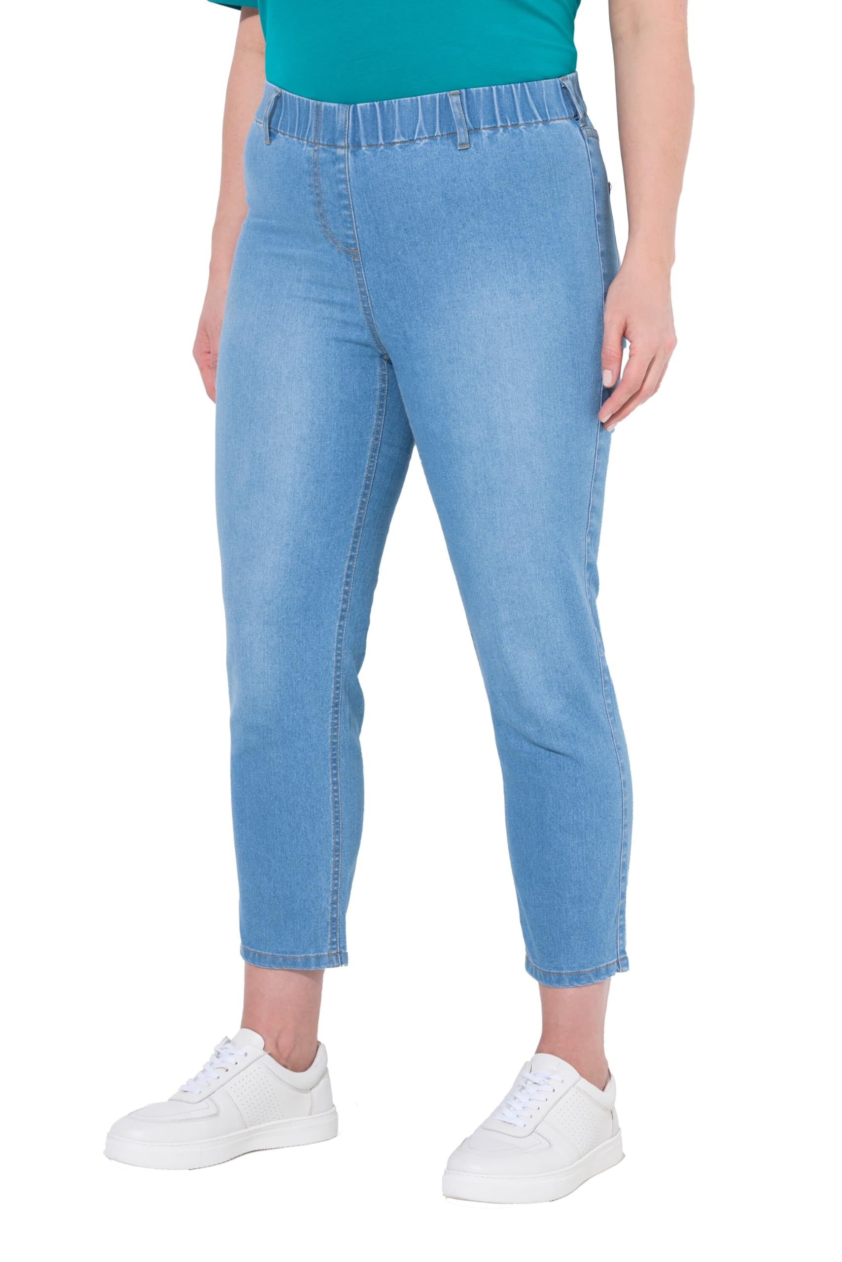 Ulla Popken Damen große Größen Übergrößen Plus Size 7/8-Jeggings Sienna, Elastikbund, schmales Bein 839959