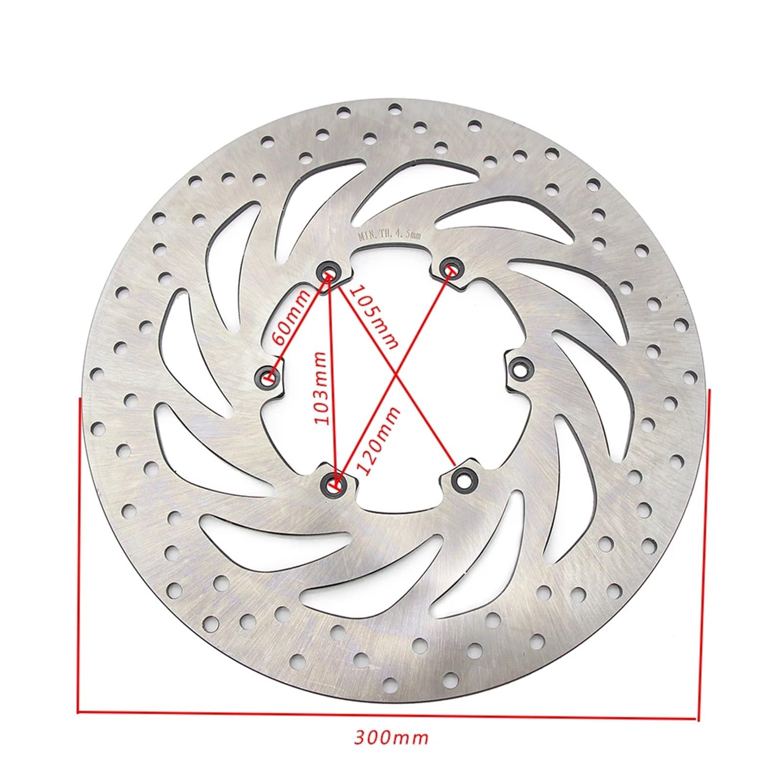 Tarcza hamulcowa motocyklowa przednia/tylna 300 mm 240 mm pasująca do BMW F650GS F650ST F650GS ST F650GS 650ST 1993-2007 Motocykl wirnik tarczy hamulcowej(Front Brake Disc)