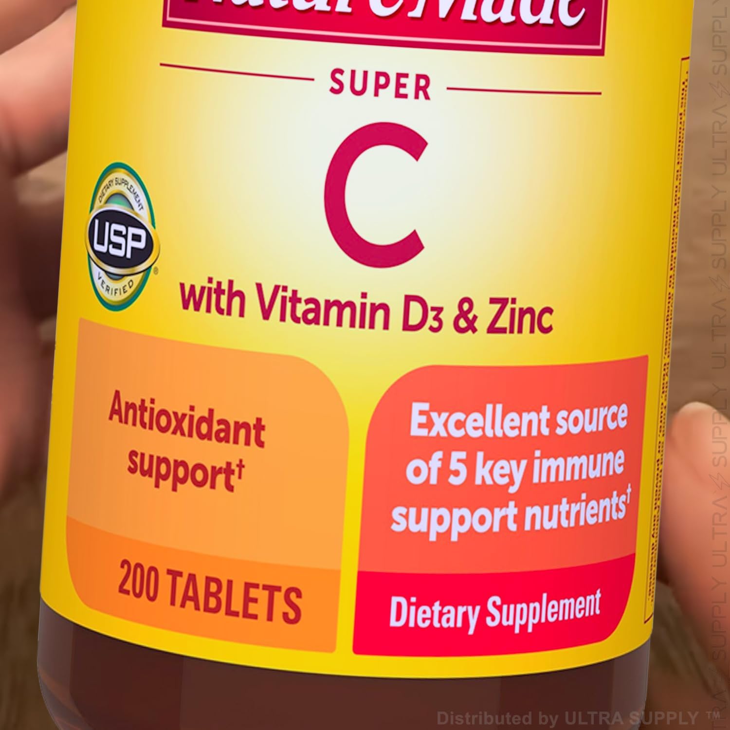 Nature_Mades Super C with Vitamin D3 and Zinc, 900 mg Vitamin C (200 Count - Value Pack) Tablets, Immune and Antioxidant Support..