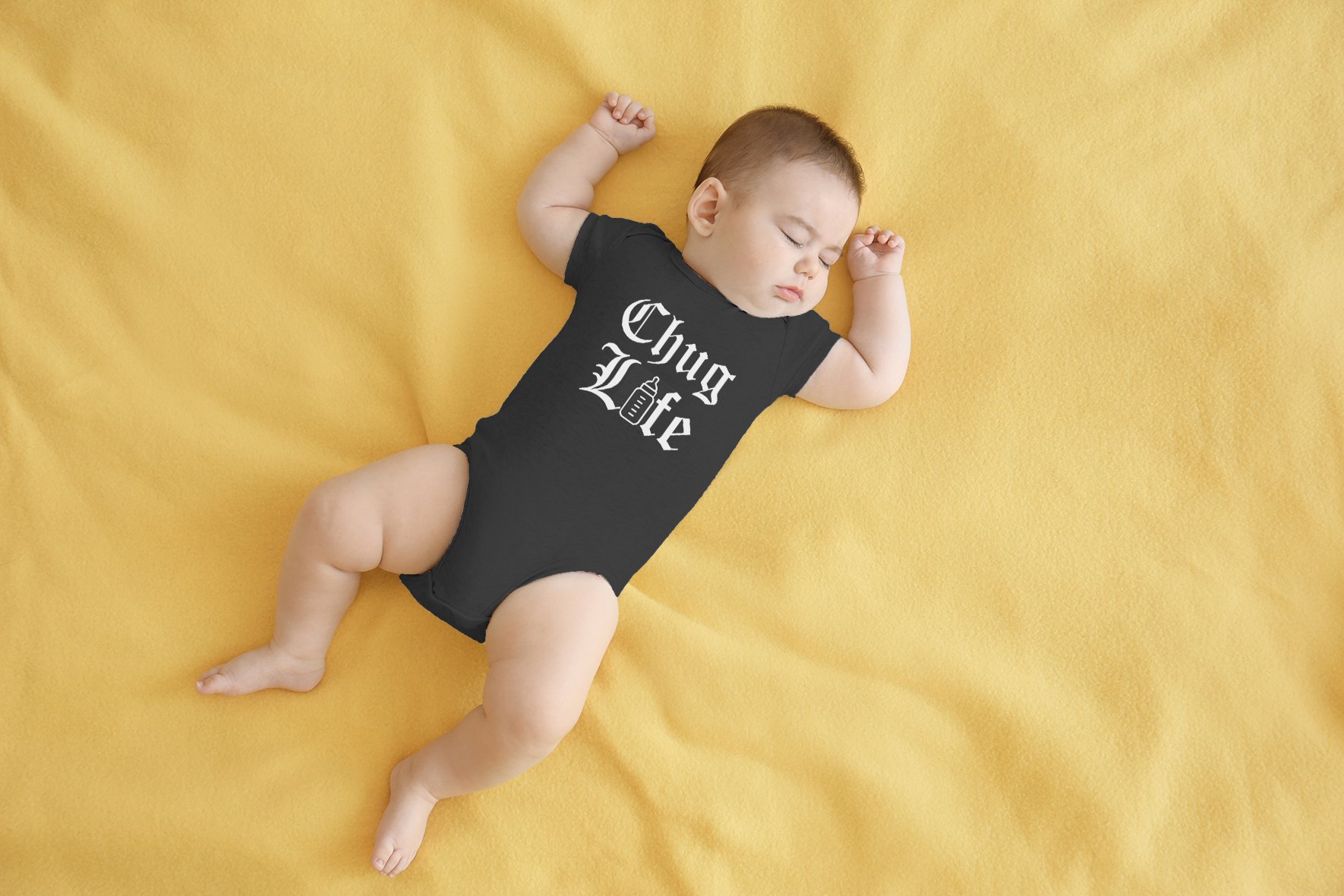 AW Fashions Chug Life Baby Bodysuit Funny, Cute, and Comfortable Infant Apparel - Trendy Newborn Clothing