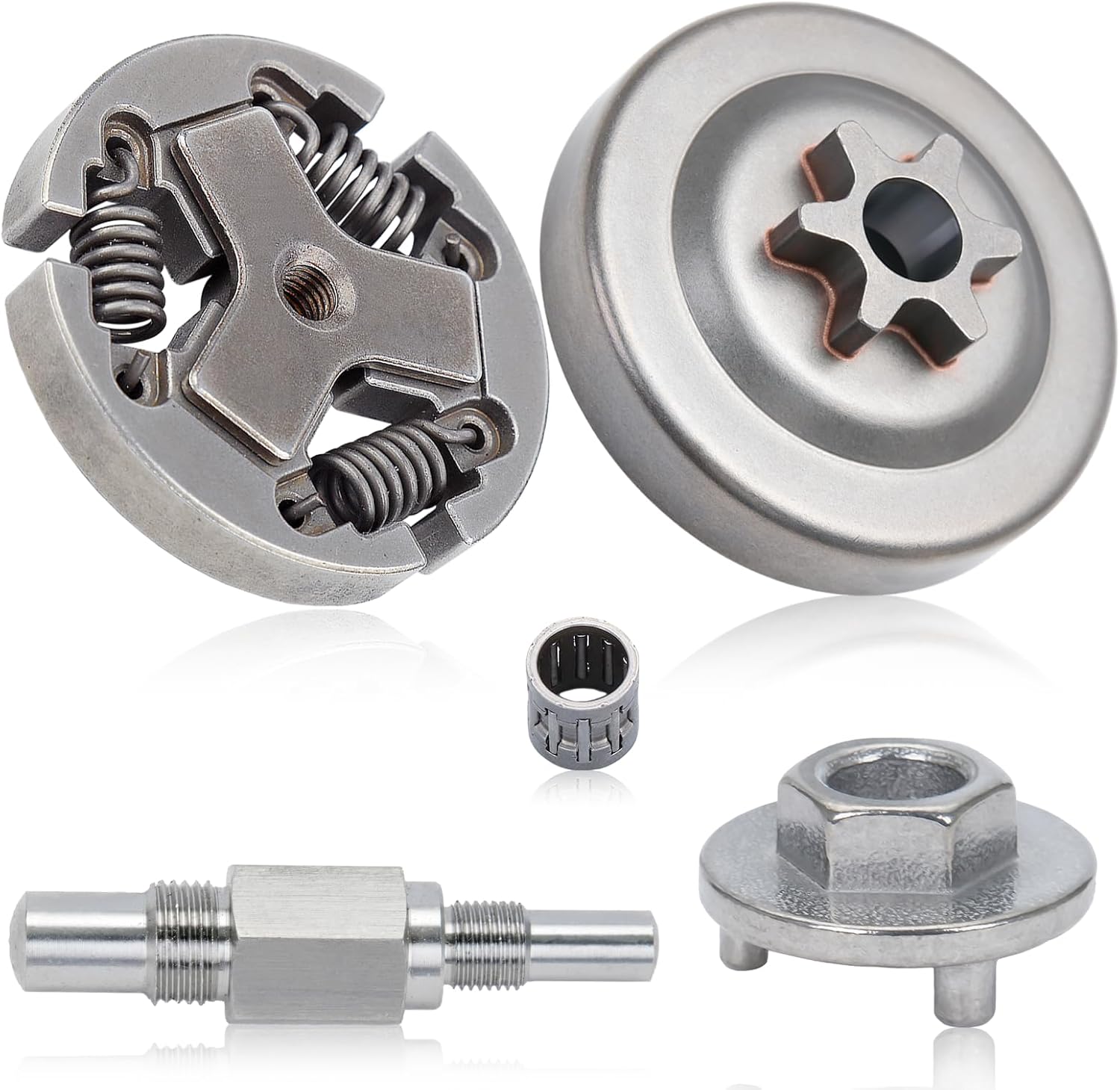 CS400 CS370 Chainsaw Spur Sprocket Clutch Drum For Echo CS-370 CS-400 CS-4010 402s Chain Saw Parts, 3/8"LP-6T Sprocket Clutch Bearing Kit with Removal Tool A056000181, A556000400, A556000401
