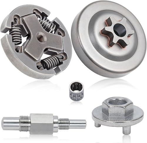 CS400 CS370 Chainsaw Spur Sprocket Clutch Drum For Echo CS-370 CS-400 CS-4010 402s Chain Saw Parts, 3/8"LP-6T Sprocket Clutch Bearing Kit with Removal Tool A056000181, A556000400, A556000401