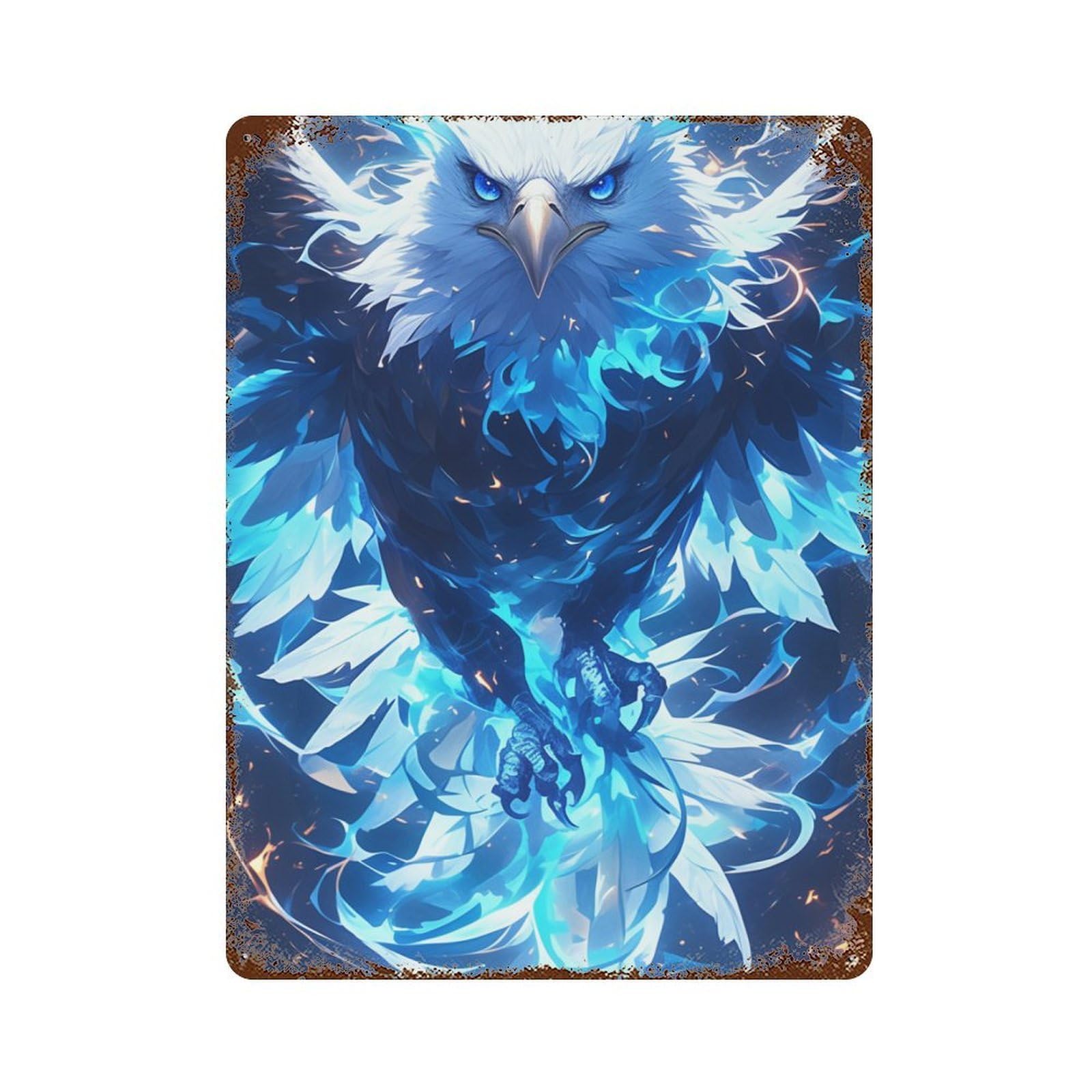 Eagle Fantasy Artwork Decorative Tin Sign 15.7"x11.8", for Farmhouse, Kitchen And Entryway Decor, Vintage Wall Decor