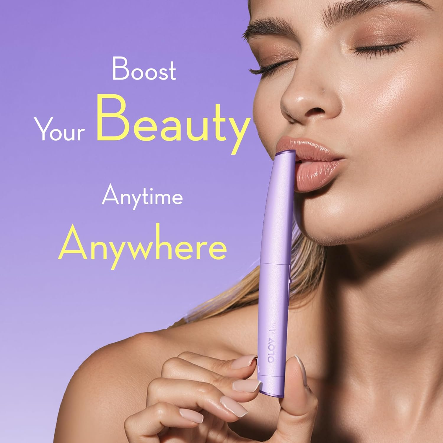 Facial Hair Removal for Women, Painless Eyebrow Trimmer with Pivoting Head, Electric Battery Operated Body Hair Remover with 2 Replaceable Blade for Face Neck Chin Bikini, Purple