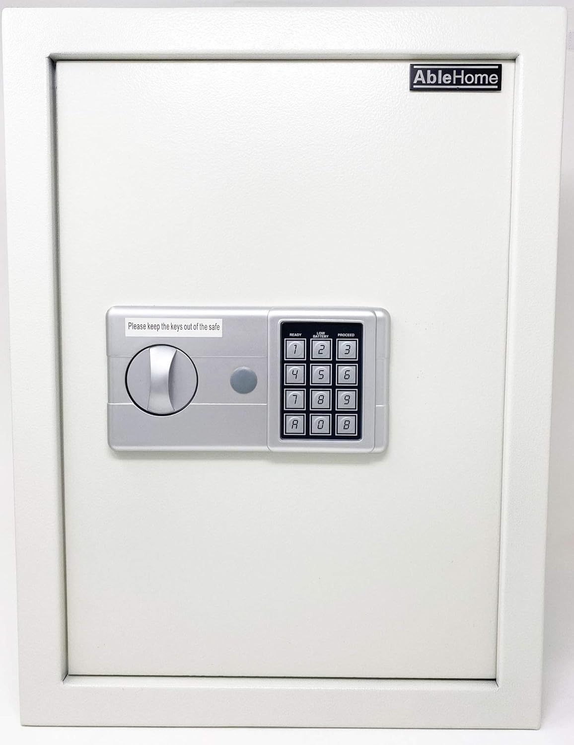 Digital Electronic Flat Recessed Wall Hidden Safe Security Box Jewelry Gun Cash (Off White/Light Grey)