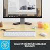 Logitech MK470 Slim Combo Wireless Keyboard Mouse Set, Compact Keyboard with 12 FN Shortcuts, Can Be Used with Right and Left Hands, 10 m Usage Distance, Quiet, Turkish Q Keyboard, White