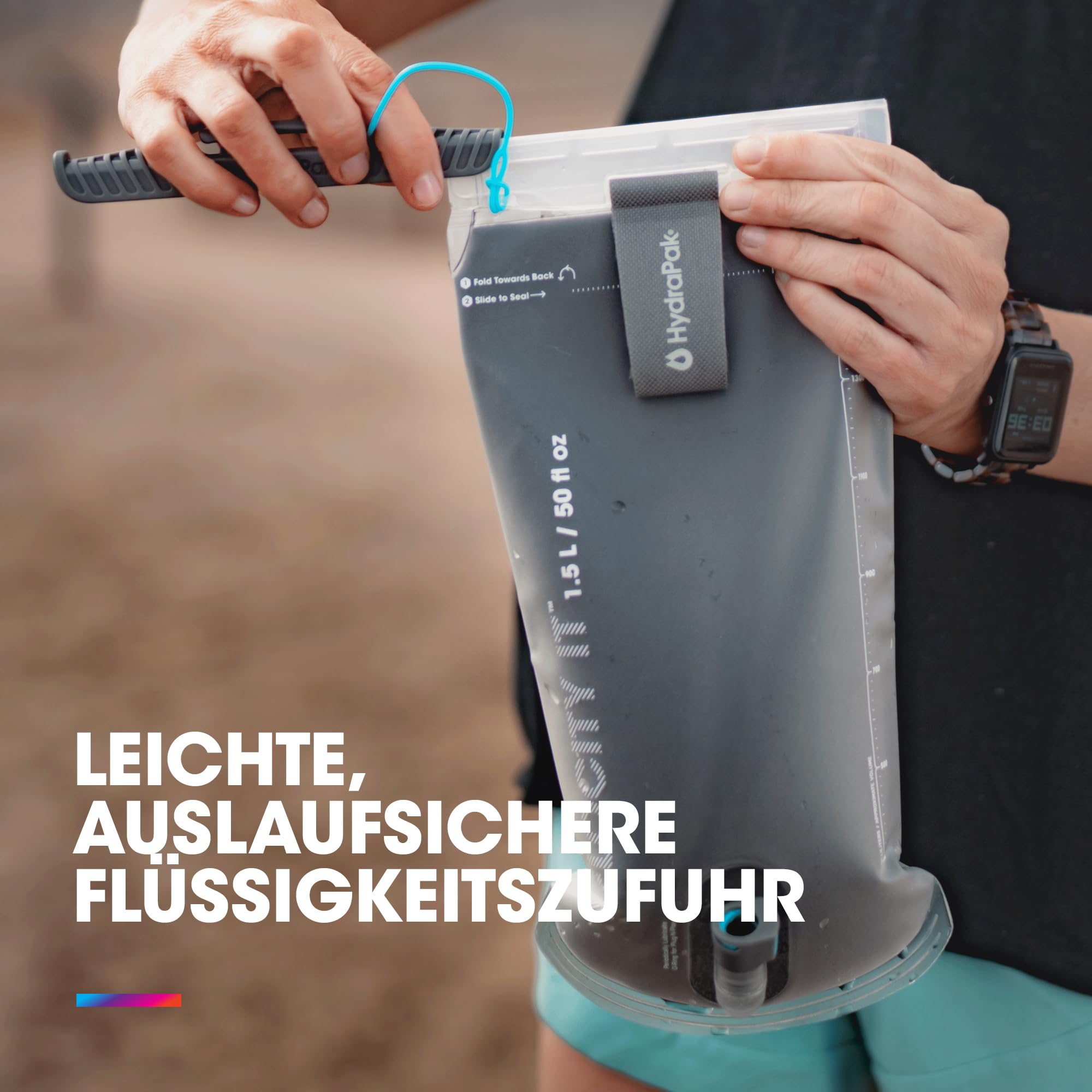 Hydrapak Velocity IT Isolierte Wasserblase/Behälter für Laufwesten, 2 Liter, umkehrbar für einfache Reinigung, sicher und zuverlässig