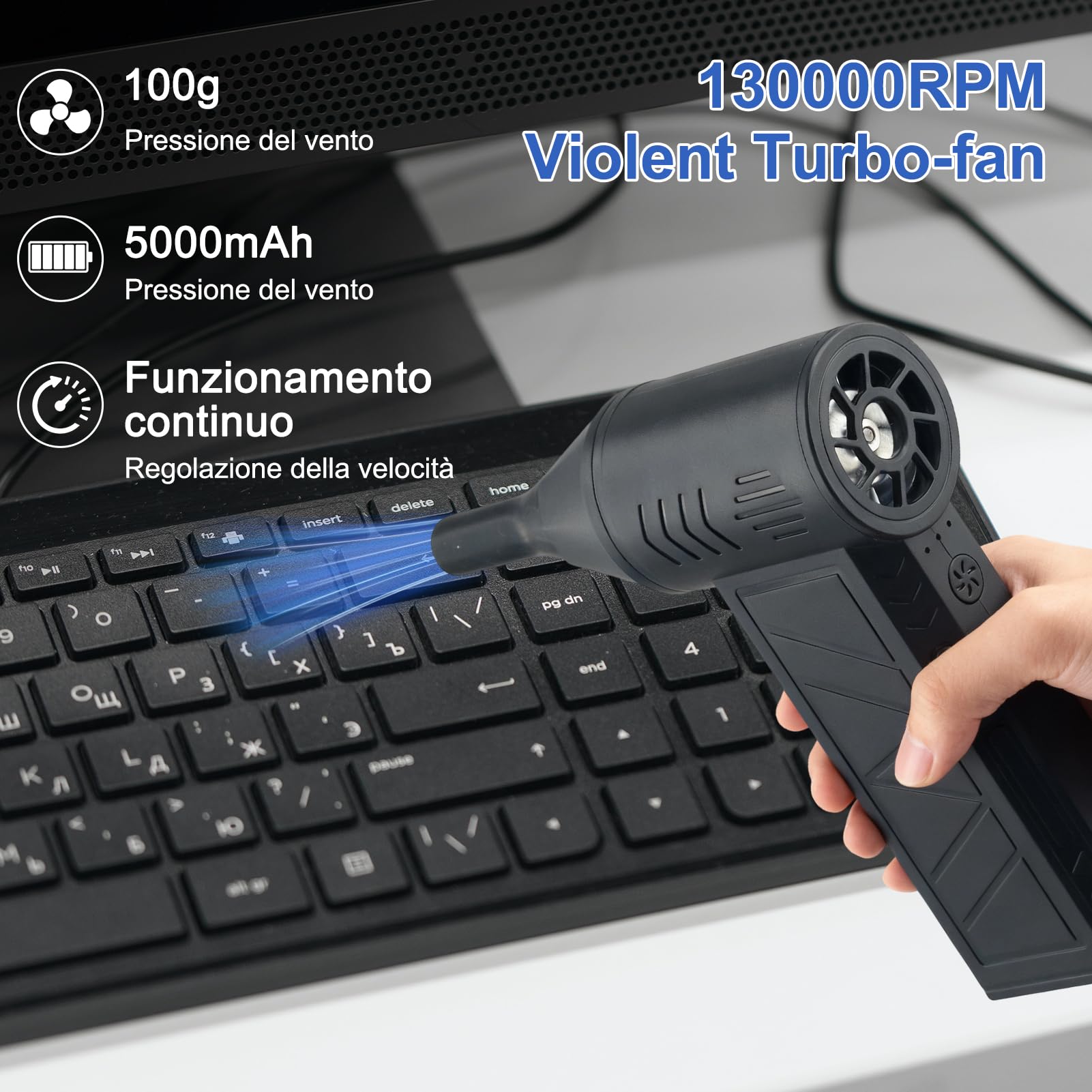 Violent Turbo-fan, 130000 RPM Motore ad alta velocità Turbo-ventilatore, Super Violent Turbo-fan, Aspirapolvere portatile ad alta velocità, ventilatore a getto elettrico Super Jet ventilatore