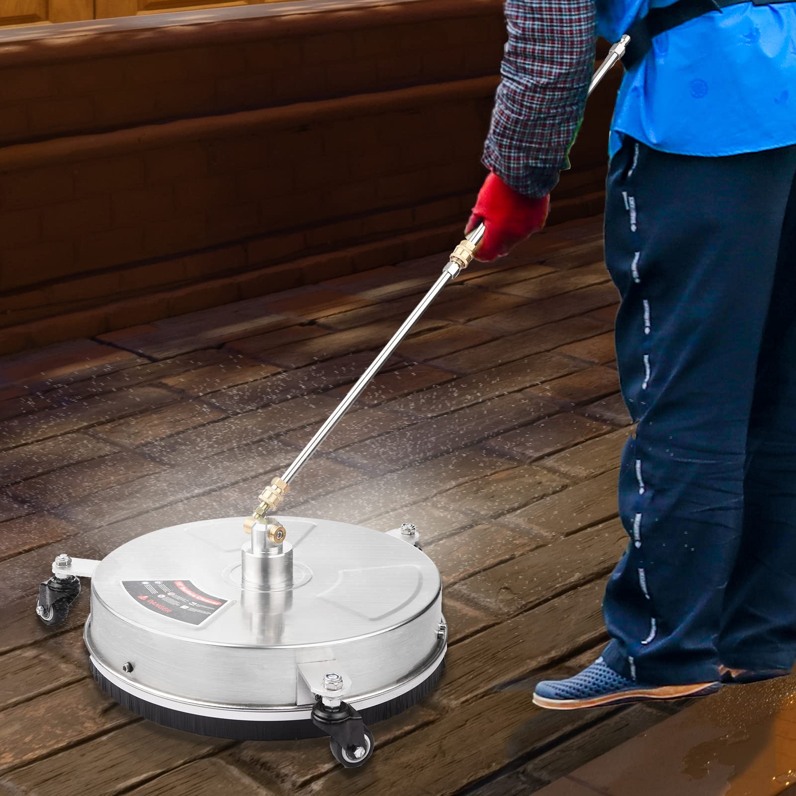 Kavolet Idropulitrice ad alta pressione per esterni 4.000 PSI Idropulitrice compatta 38 cm, detergente per superfici con connettore rapido da 1/4 pollici, per terrazze cortili
