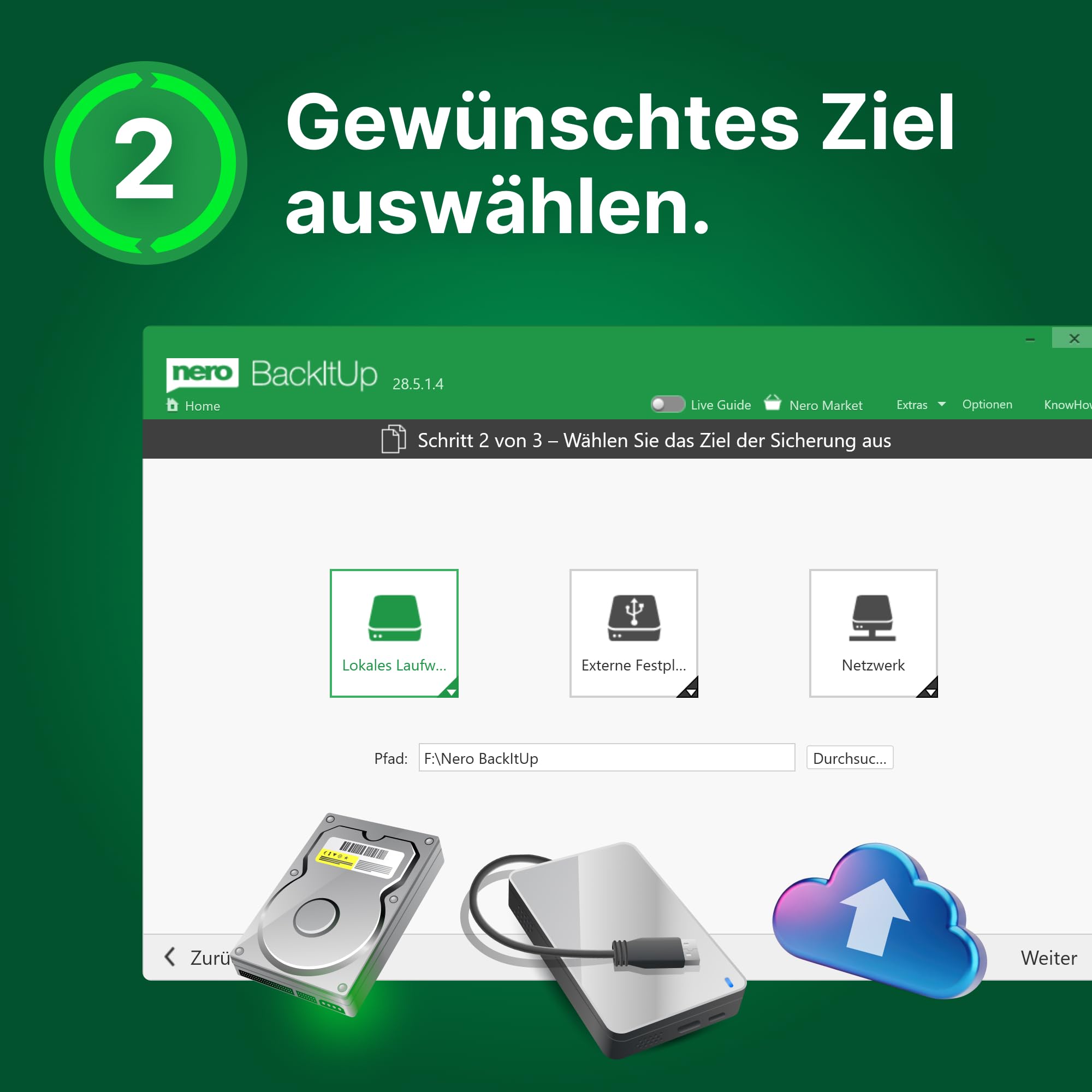 Backup Software Nero BackItUp – Ausgezeichnete Datensicherung mit Auto-Backup, Cloud, Recovery & Verschlüsselung | Lifetime Lizenz | 1 PC | Windows 11/10/8/7