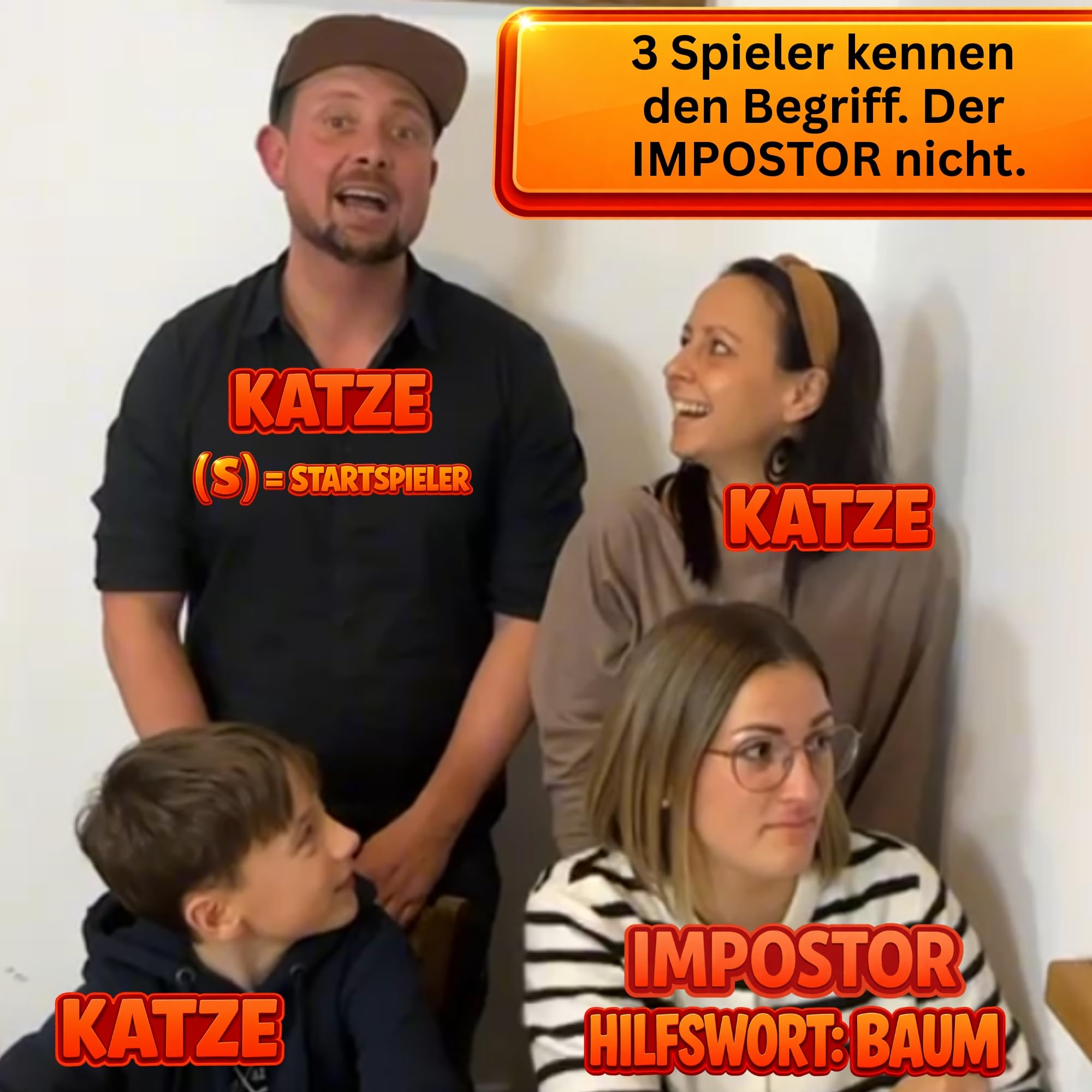IMPOSTOR - Édition Familiale - Qui est le imposteur ? Jeu de mots d'imposteur comme jeu de famille - Cadeaux de Pâques pour enfants de 10 à 12 ans - Jeu de cartes tendance - Jeu de société - Jeu de