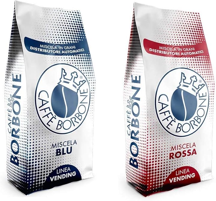 Caffe`borbone in grani 2 kg linea vending miscela qualita` rossa e blu