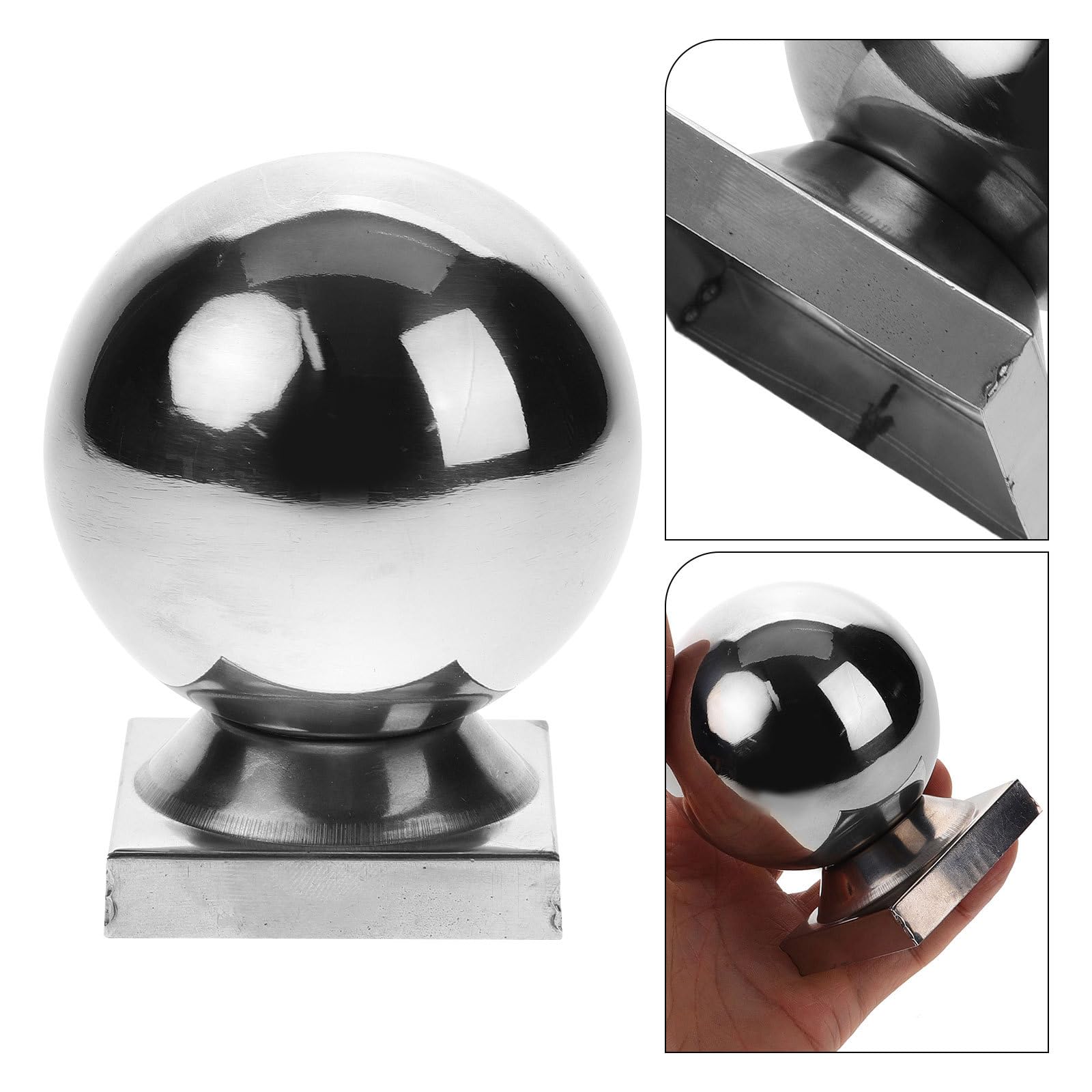 Abaodam Sfera in Acciaio Inossidabile per Recinzioni Supporto Stabile e Design Elegante per Copertura Ringhiera e Protezione Posti di Recinzione