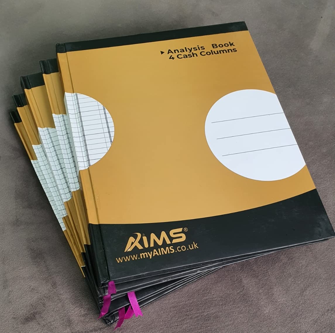 myAIMS Cash Analysis Book 4 Column Across Accounting Ledger for Daily Records Bookkeeping Home Office