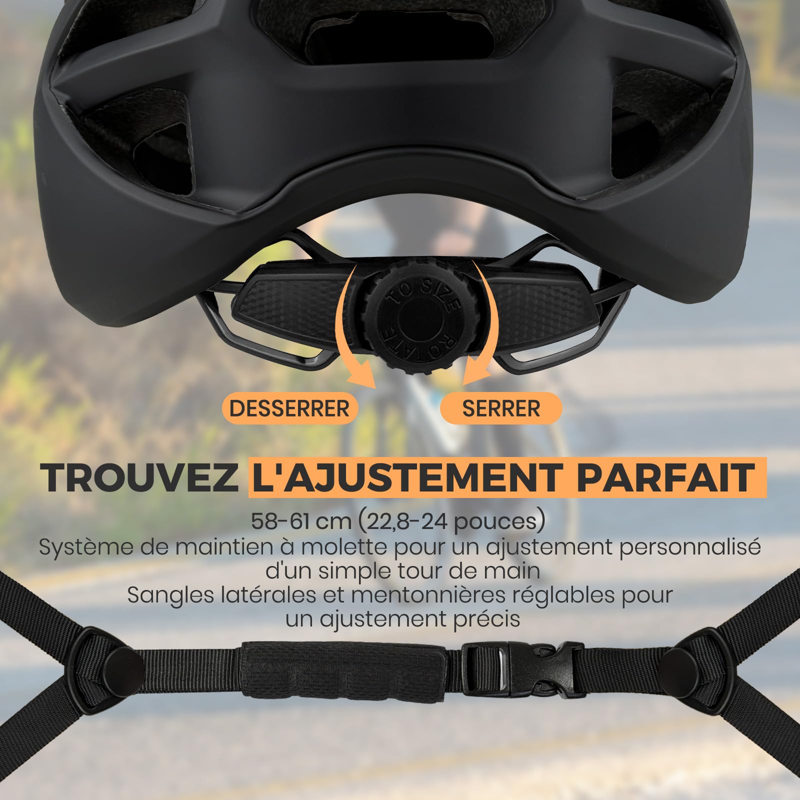 LeapBeast Casque Velo, Casques de Vélo Route Mixte, Bien Ventilé et Réglable, Casque de Vélo Adulte avec Rembourrage Amovible - Convient pour Cyclisme Skateboard