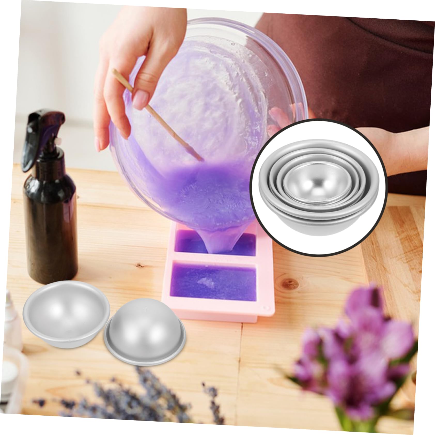 Housoutil 16 Paires Moule à Gâteau Aluminium Moule Forme de Boule pour Artisanat et Gâteaux pour et Boules de Bain