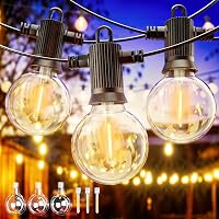 ZOTOYI LED Fényfüzér 45m - 73+3 G40 Izzóval, IP65 Vízálló, Kültéri-Beltéri Dekorációs Világítás, Meleg Fehér, Energiatakarékos, Törésálló 1