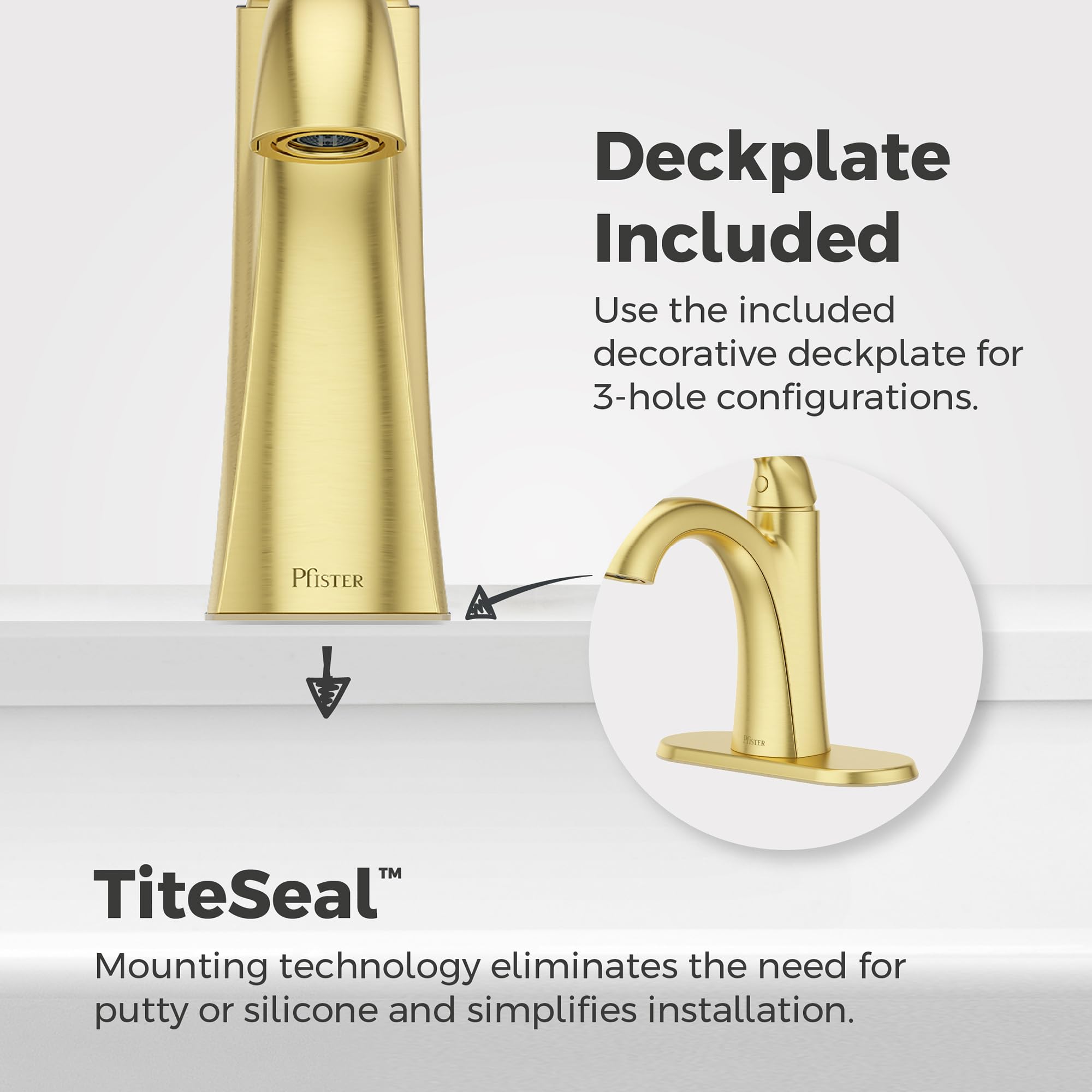 Pfister Willa Bathroom Sink Faucet, Single Control, 1-Handle, Single Hole, Brushed Gold Finish, LF042MALBG - Image 4