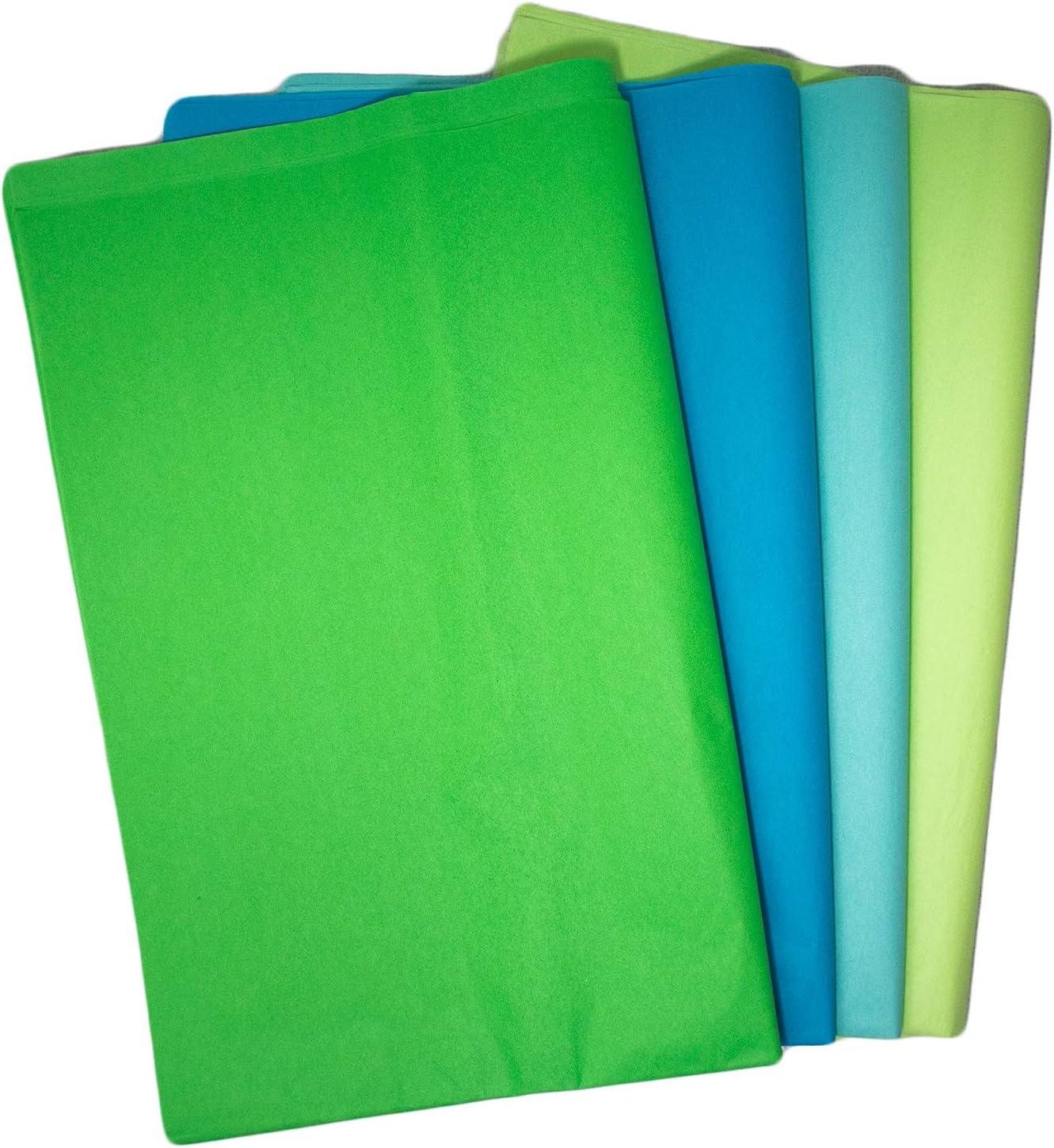 Made in USA Themed 48-Sheet Color Coded Tissue Paper Pack for Gift Packaging, Art & Crafts & DIY Projects (Navy Blue, Brilliant Blue, White & Oxford Blue)