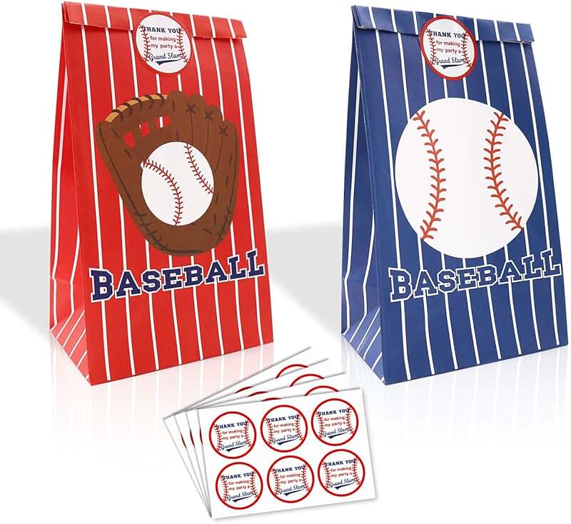 Amazon.com: baseball snack bags for team