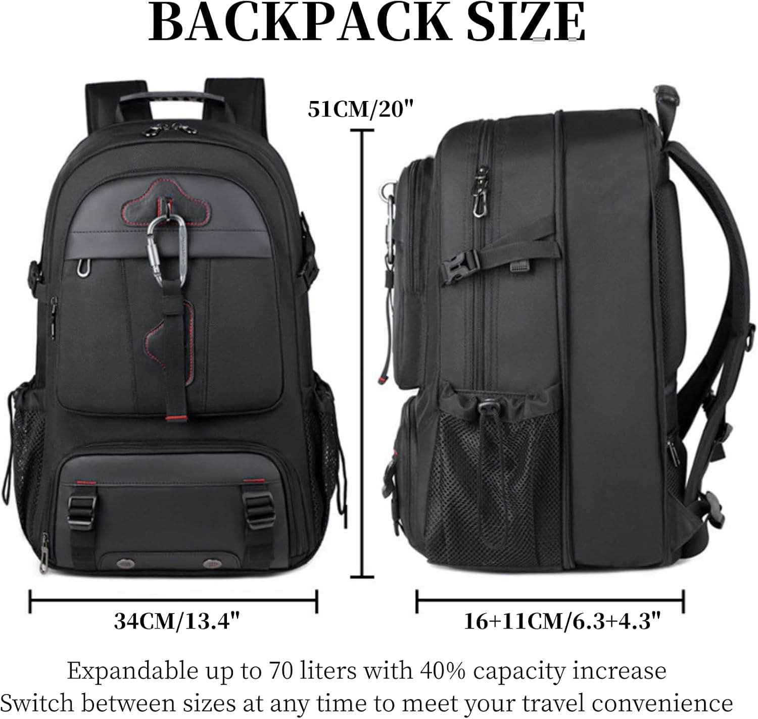 Travel Backpack 50L, 17 Inch Laptop Backpack for Men Women, Large Waterproof Carry On Backpack, TSA Friendly Flight Approved Anti-Theft Backpack with USB Interface & Shoe Compartment, Navy Blue