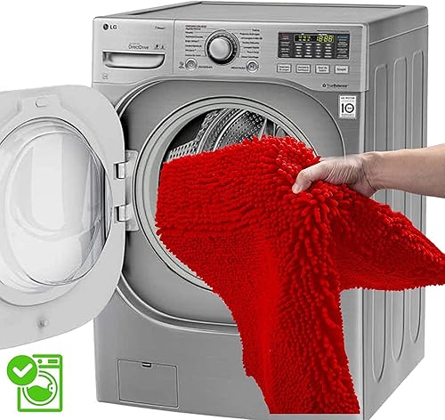 Miniatura 127 de Juego de 3 alfombras de baño extrasuaves y absorbentes, alfombras de baño de felpilla, alfombra de felpa antideslizante, juego de baño con alfombras