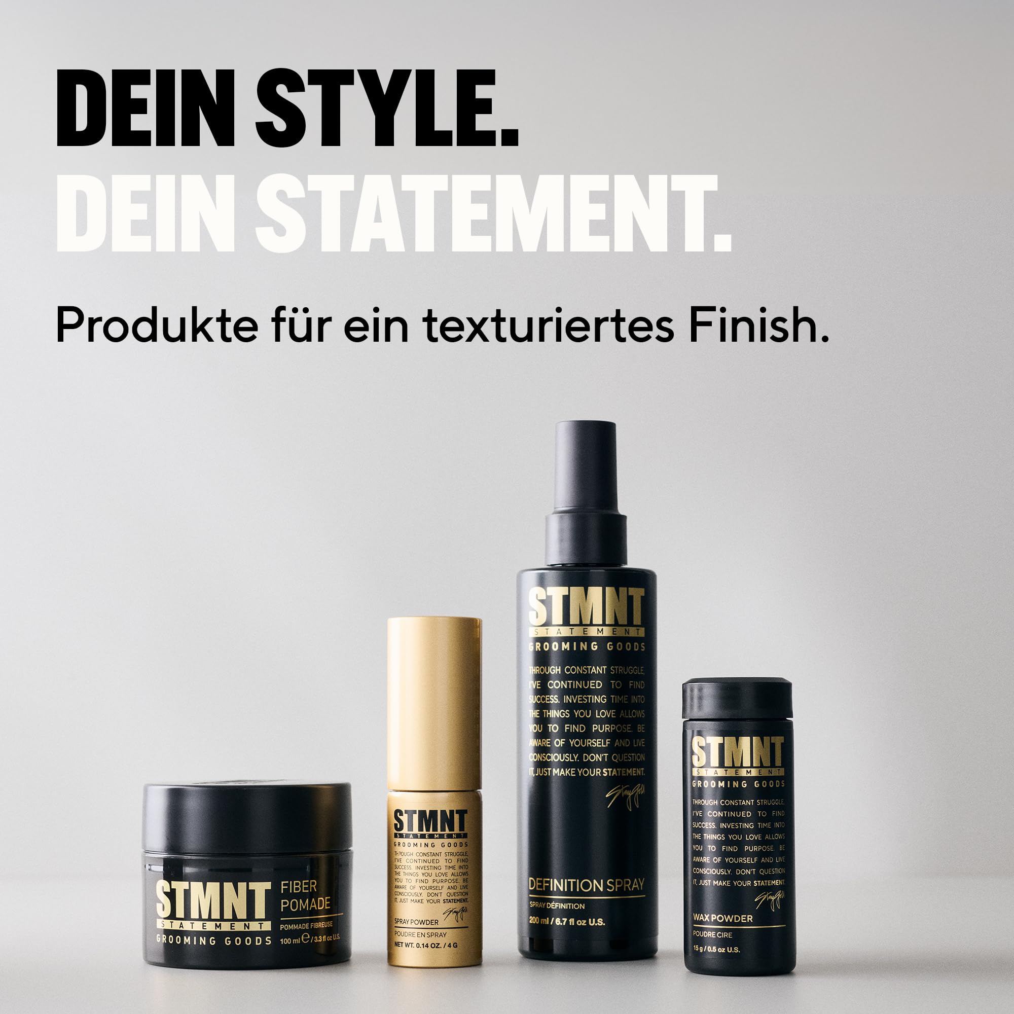 STMNT STATEMENT GROOMING GOODS Fiber Pomade | Starker Halt | Extrem formbare Textur | Halbmattes Finish | Leicht auswaschbar