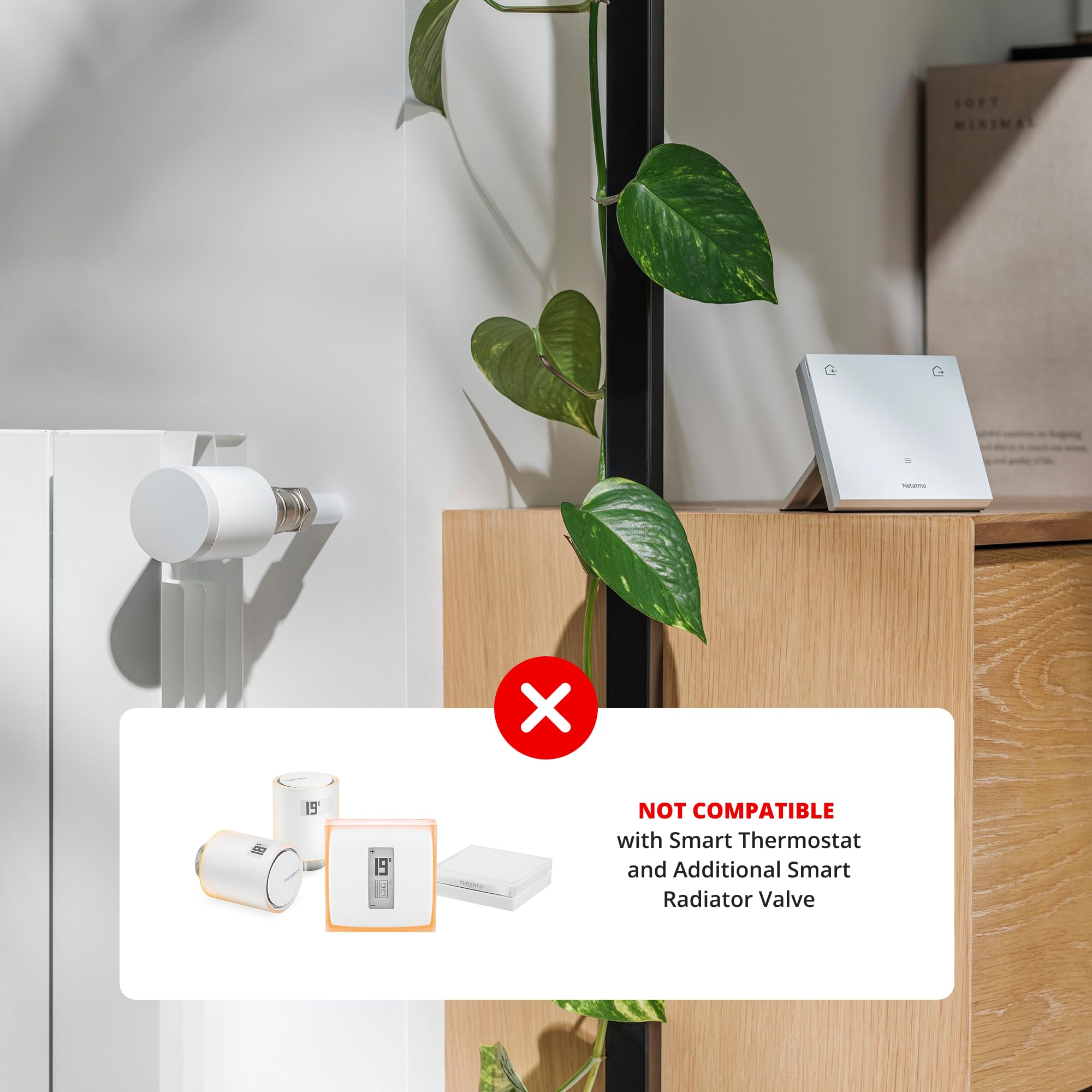 Netatmo Oryginalny Termostat Smart do Ogrzewania Indywidualnego – Zestaw Instalacyjny Bezprzewodowy/Przewodowy, Wspornik w Zestawie, Oszczędzanie Energii, Kompatybilny z Matter (Alexa, Google Home,