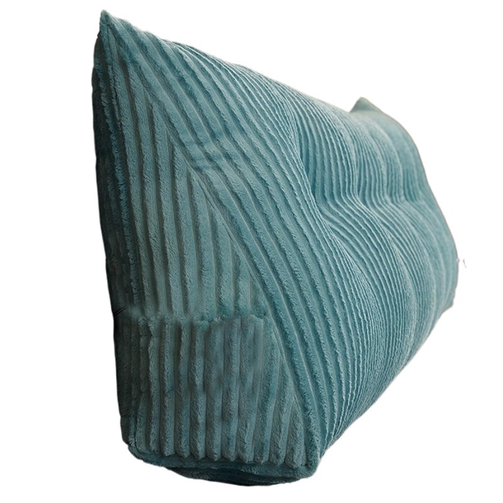 JANXELNOVA 1pc Triangular Large Bolster Backrest Pillow, Double Bed Headboard Cushion, Lumbar Support For Sofa Daybed Tatami, Removable(SKY BLUE,50x180cm)