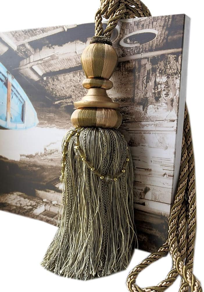 1 Pair Curtain Decorative Bandage Tassels Curtain Tiebacks Creative Curtain Rope Holdbacks (Green)