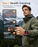 Men's Smart Watch with ECG+HRV, AI-GPT Smartwatch with Blood Pressure, Heart Rate, 24H Sleep Monitor, SpO2, 5ATM Waterproof, LED Lamp, 120+ Sports Modes for Android iOS Black - 3
