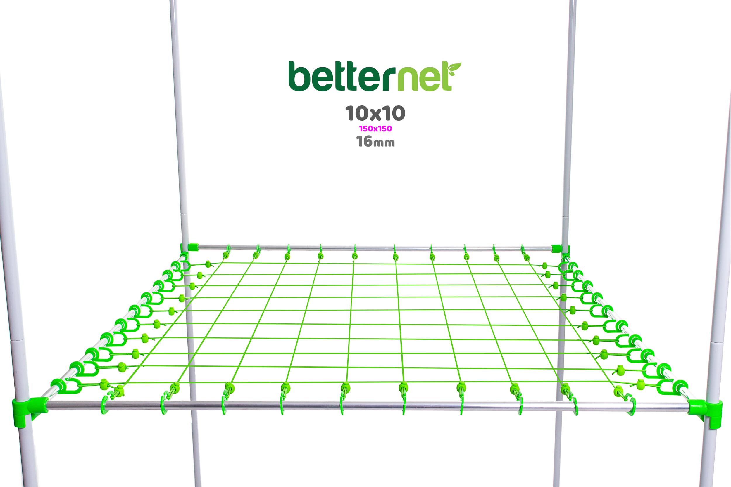 Scrog Netz 150x150cm Double Layer - Pflanzenstütznetz Für Growzelte Bis 16mm
