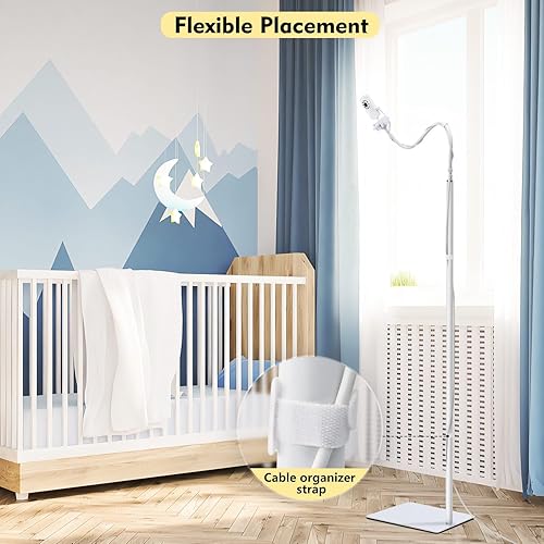Miniatura 8 de Soporte de pie para monitor de bebé compatible con HelloBabyHB6550HB65HB40HB6339ANMEATE SM24, Baby Ganibs, Bonoch, para óptica infantil Dxr-8 PRO,