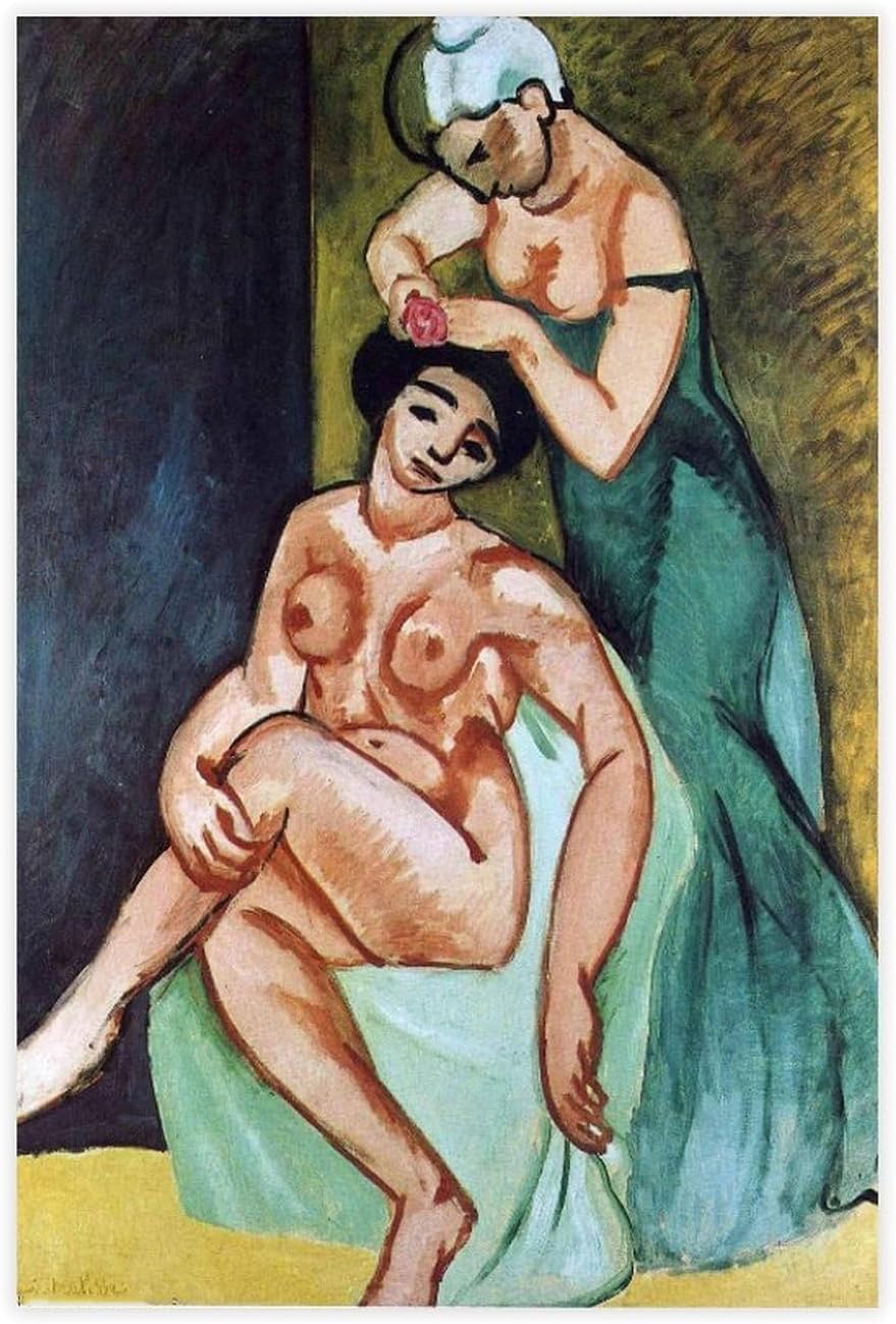 ZZYGGN GMGSW La Coiffure by Henri Matisse Canvas Poster Abstract Wall Art Vintage Painting Henri Matisse Prints for Office Picture Decor 40x60cmx1 Frameless