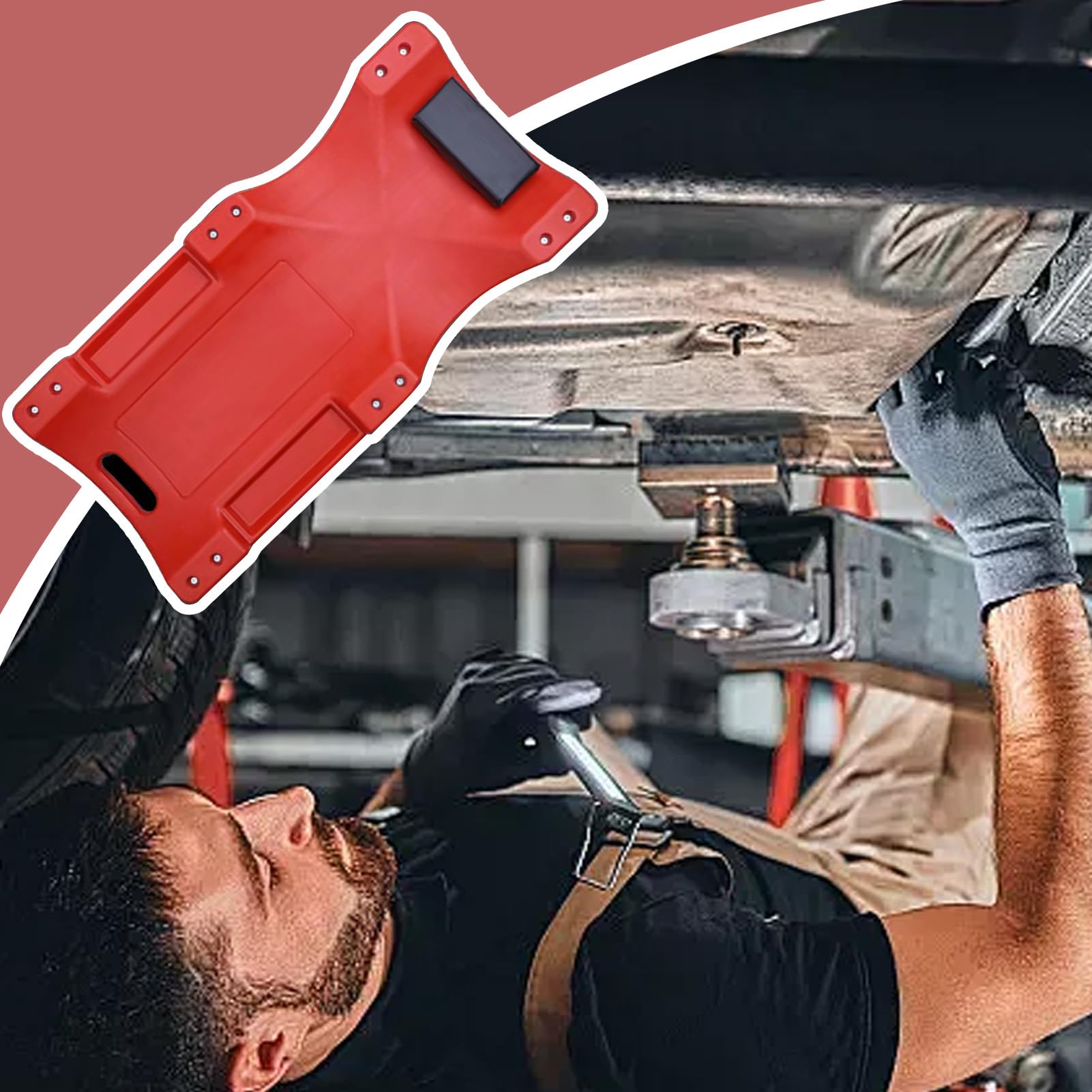 Tabla rodante Debajo del Coche | Carrito rodante Debajo del Coche | 91.4 cm con Ruedas Gruesas Antideslizante insonorizado para Cambio de Aceite, rotación de neumáticos, reparación de Motor