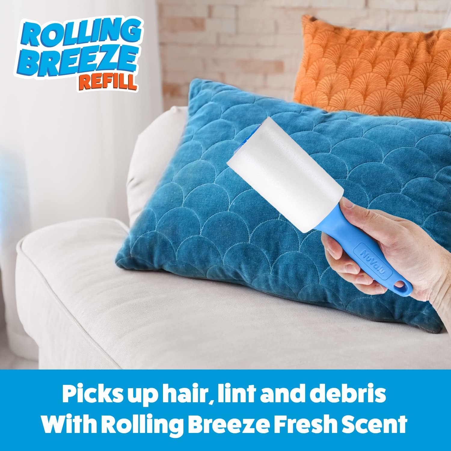 Rolling Breeze Scented Lint Roller Refill (12 Pack, 1080 Sheets)