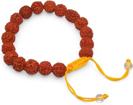 NEXSOUL Core Rudraksha Bracelet for Men &amp; Women | Adjustable Men's &amp; Women's Bracelet | Premium Panchmukhi Rudraksha | Spi...