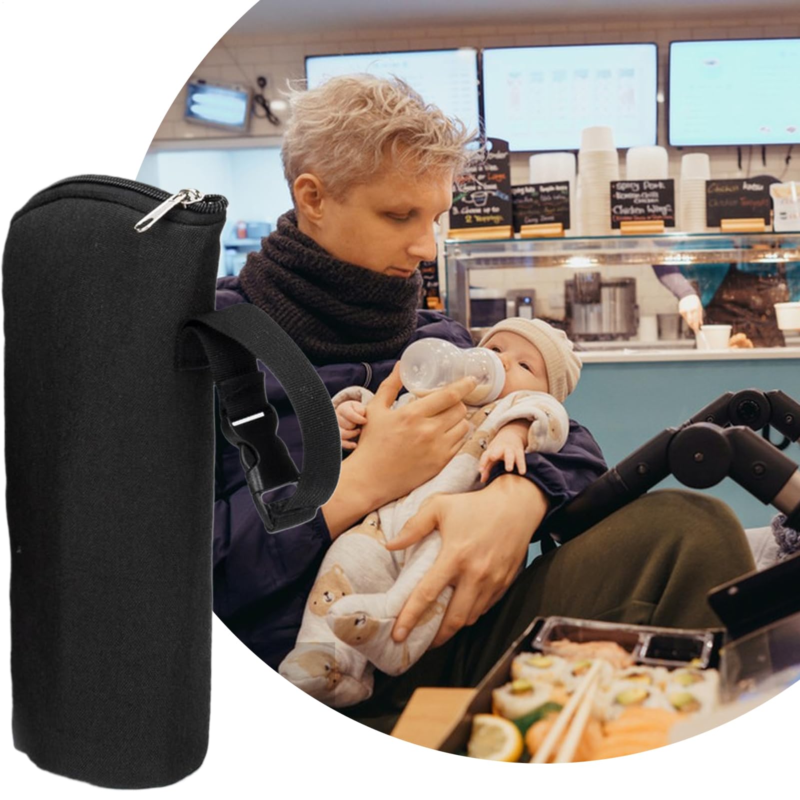 Isolierte Flaschentasche Stillmilch Fütterbecher Kühltasche Mütter | Isolierte Babyflaschen Tragetasche Für stillende Mütter, Reisen, Outdoor, Auto, Picknick, Camping, Wandern, , Sport,