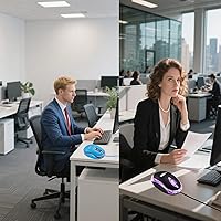 Vista 7 de SOONGO - Mini mouse rosa para computadora, mouse ergonómico con cable de 4.9 ft, mouse USB para computadora portátil, mouse de escritorio