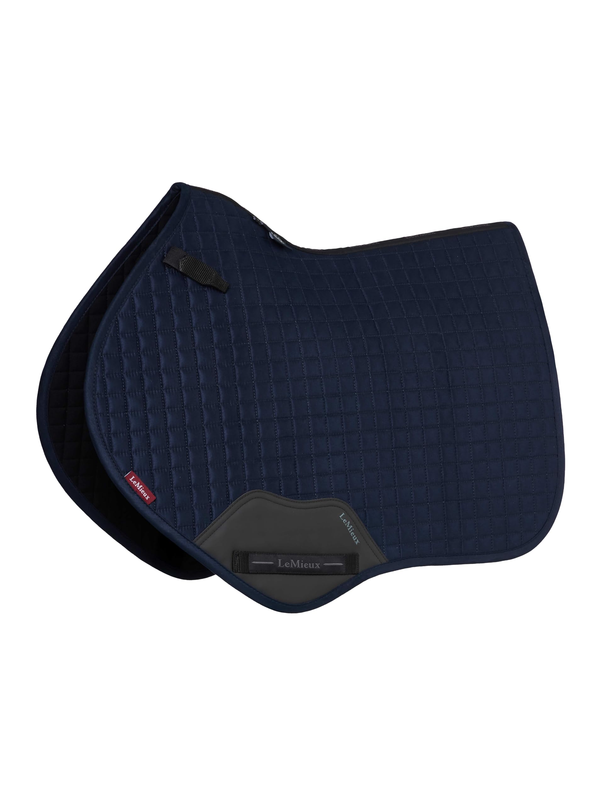 LeMieux Tapis de selle carré en daim à contact étroit – Bleu marine