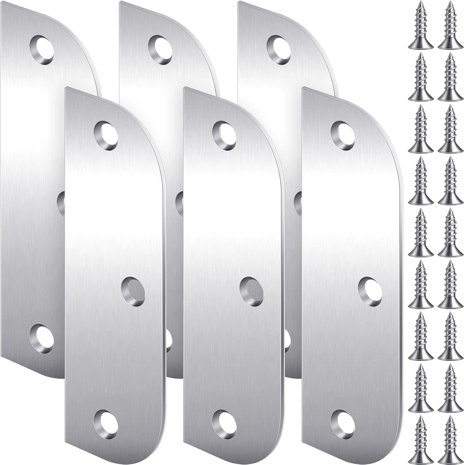 Door Hinge Filler Plates Kit, 3.5 Inch with 5/8 Inch Stainless Steel