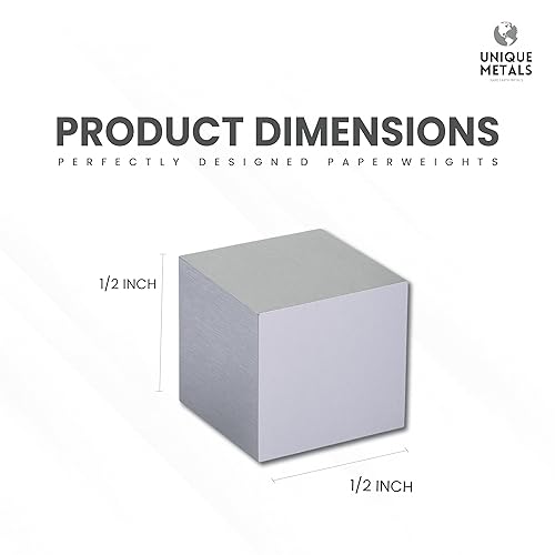 Miniatura 3 de Cubo de tungsteno liso de 12 pulgada (media pulgada), cubos de densidad de cubo de elementos de alta densidad para colecciones de elementos,