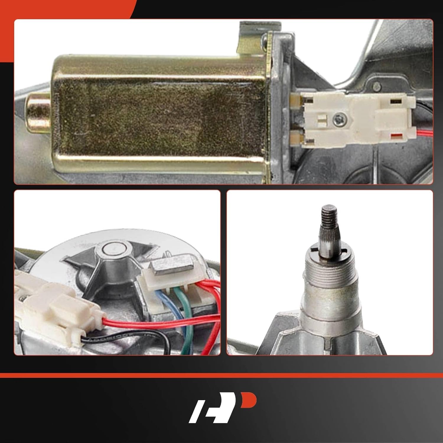 A-Premium Rear Windshield Wiper Motor Compatible with Pilot 2003-2008, 3.5L, Sport Utility, 4-Pin, Replace# 76700S9VA01