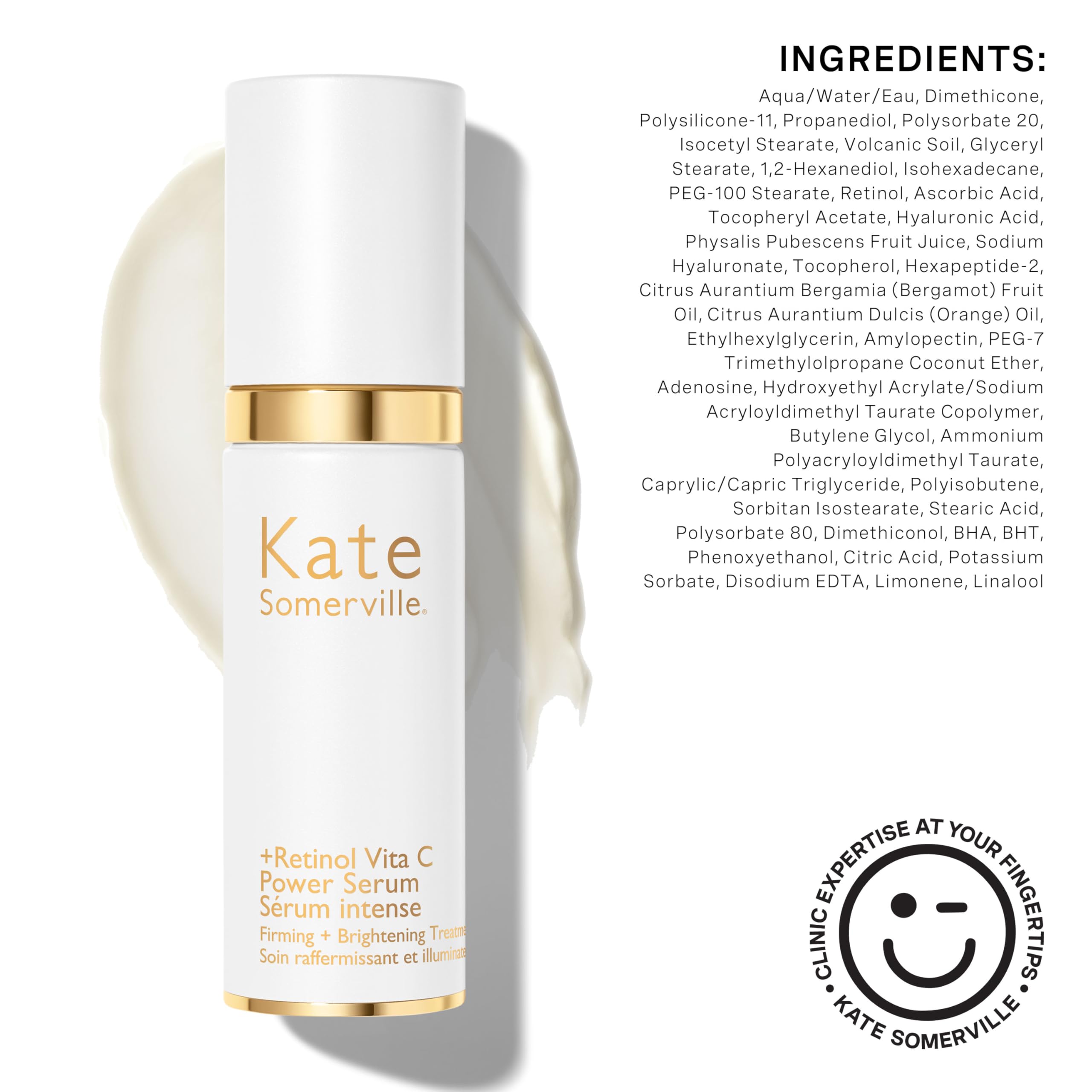 Kate Somerville Retinol Vita C Power Serum – Anti-Aging Skin Firming Treatment Clinically Proven to Brighten and Smooth Lines & Wrinkles, 1 Fl Oz