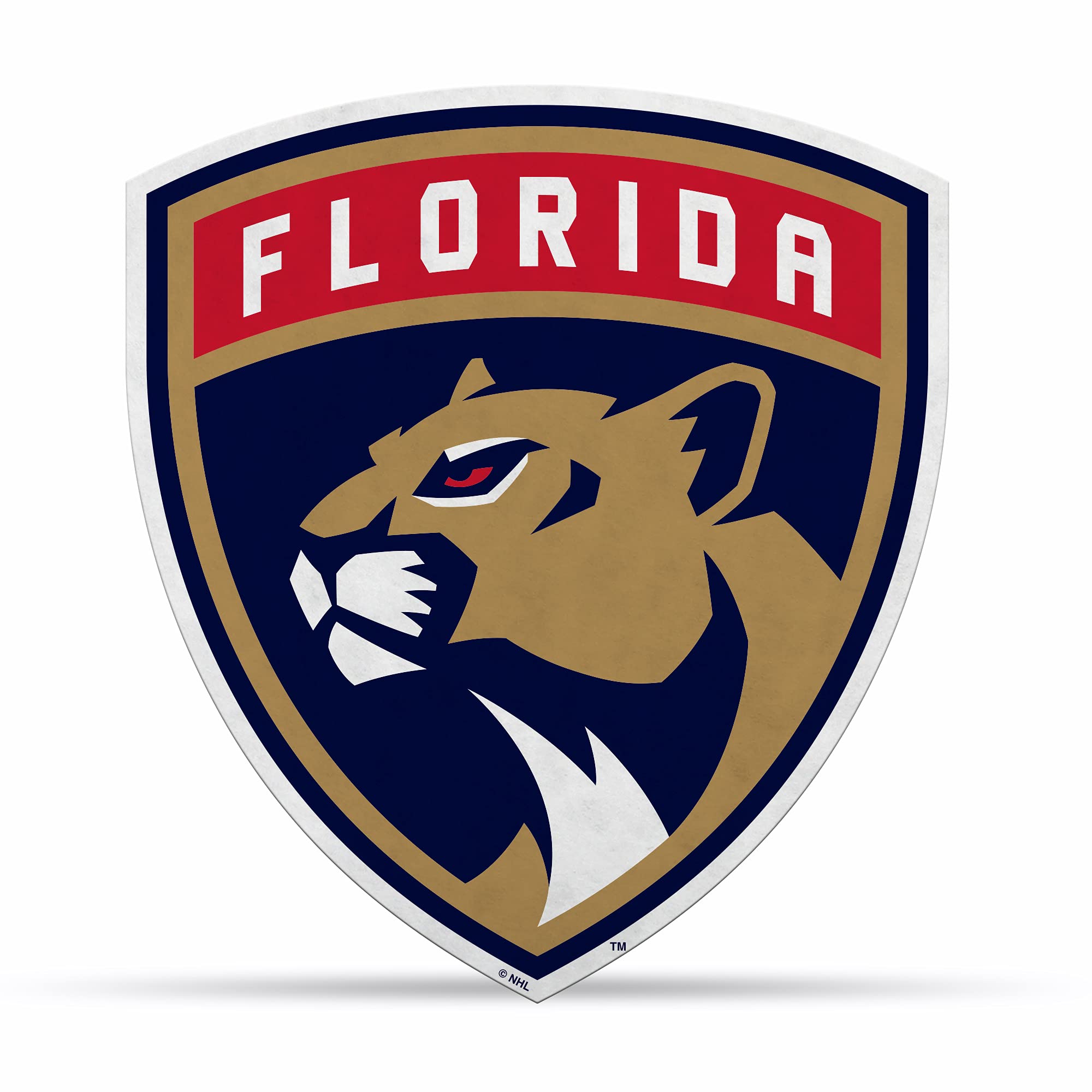 Rico Industries NHL Florida Panthers Primary Shape Cut Pennant - Home and Living Room Décor - Soft Felt EZ to Hang