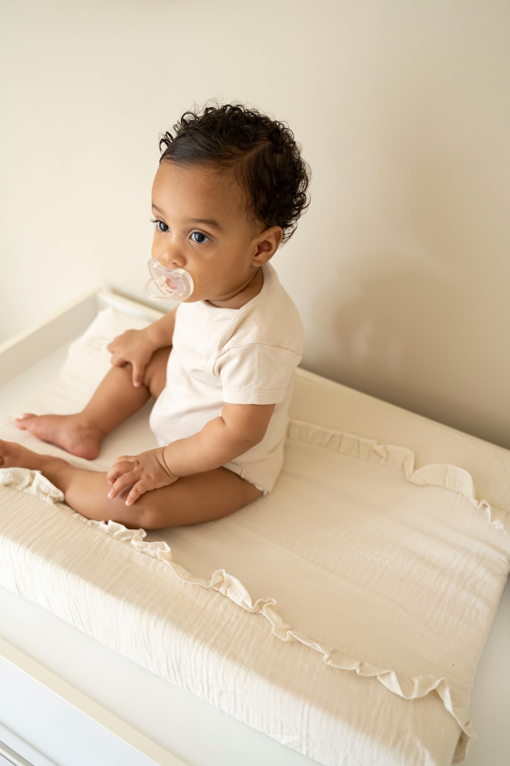 Baby's Only - House matelas à langer Calm - Warm Linen - 45x70 cm