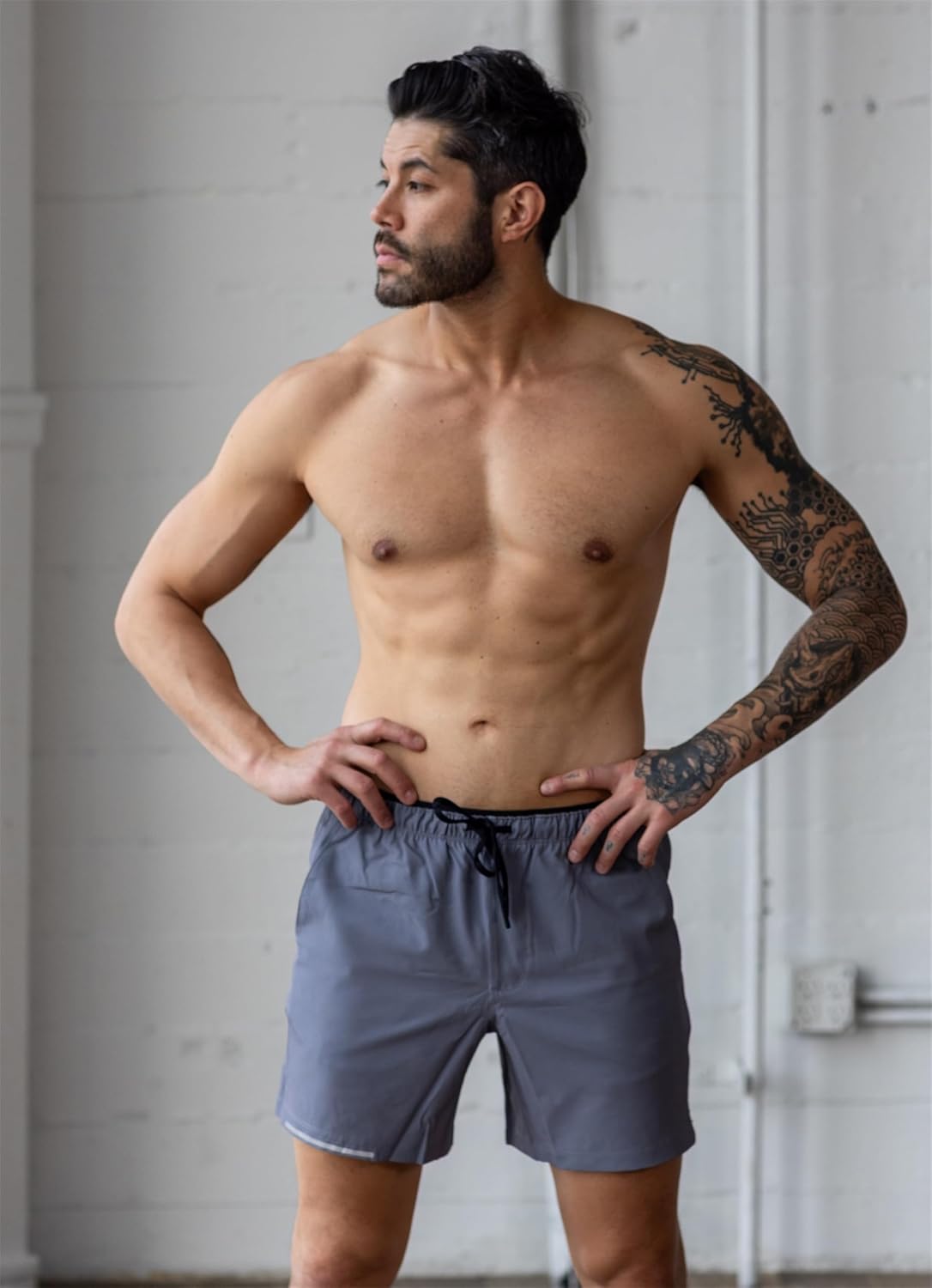 maamgic Mens Running Shorts Workout 6" Marathon Lightweight Quick Dry Gym Shorts with Zip Pocket - Image 2