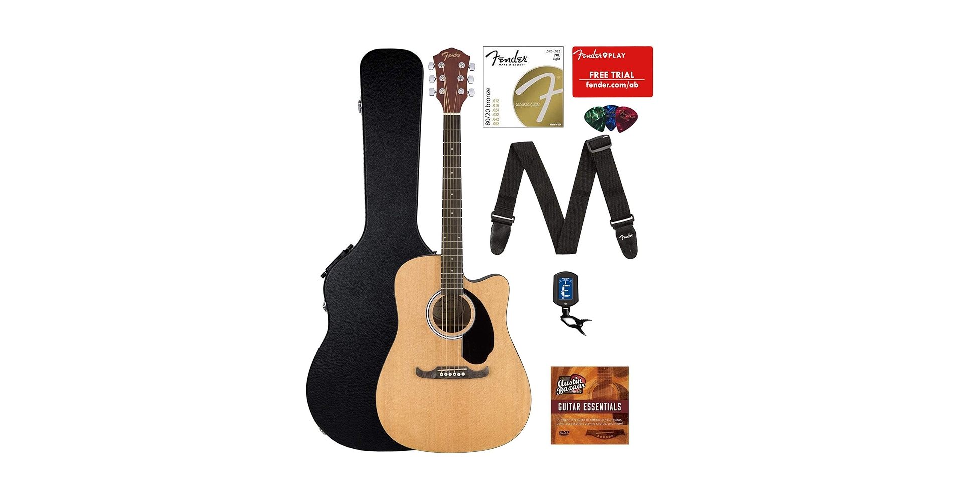 Amazon.com: Fender FA-125CE Dreadnought Cutaway Acoustic